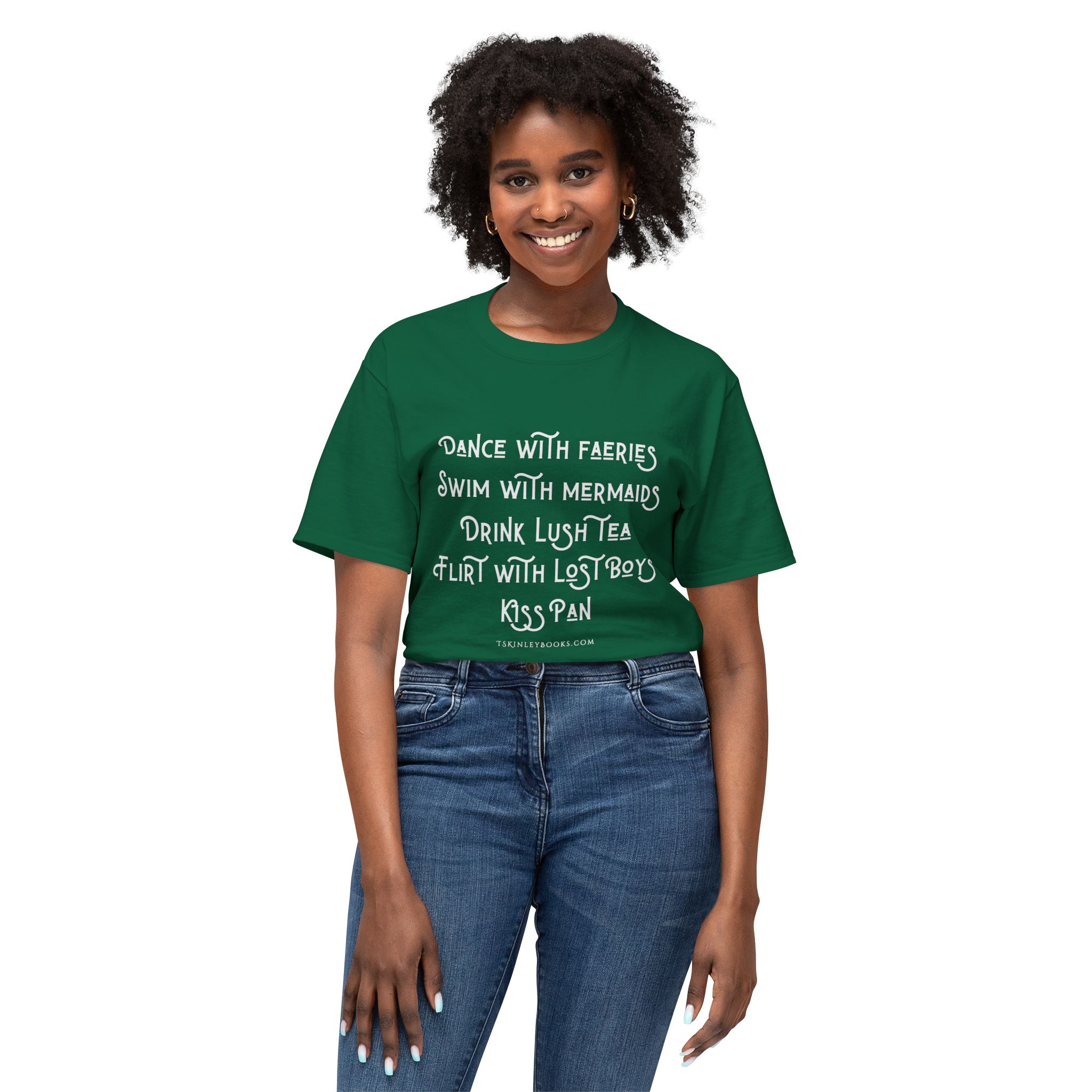 Fantasy Quote T-Shirt — "Dance with Faeries, Swim with Mermaids" Graphic Tee - Image 7
